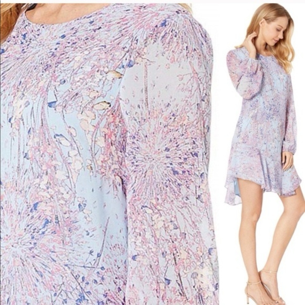 BCBGMAXAZRIA | Blue Bell Windswept Tunic Dress - Picture 4 of 4
